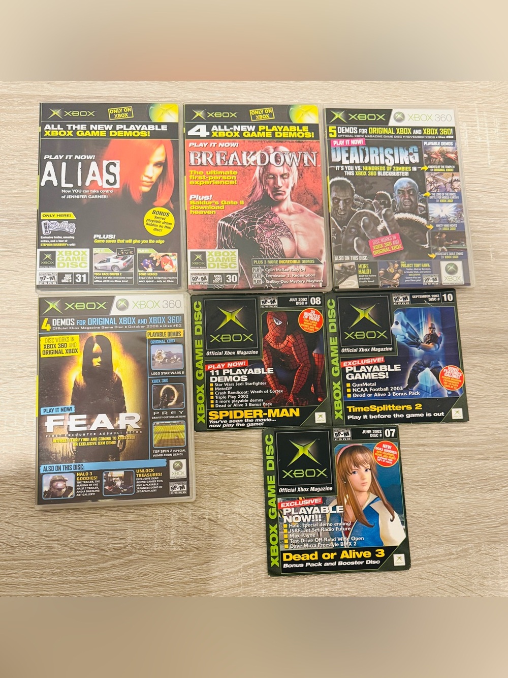 Official Xbox Magazine OXM Game Demo Disc Lot of 7 - OG Xbox & 360 Demos